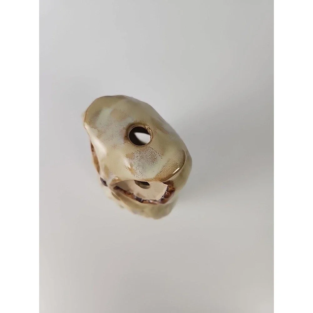 VTG Enesco Glazed Pottery Owl Tealight Candle Holder Centerpiece Table Decor - Picture 4 of 11